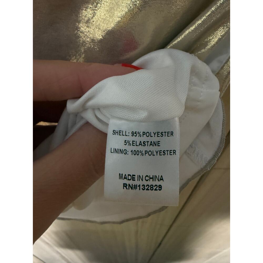 Superdown Pearl Maxi Set Tank top + Skirt Pale Gold Metallic Size Medium / Small - Picture 10 of 12